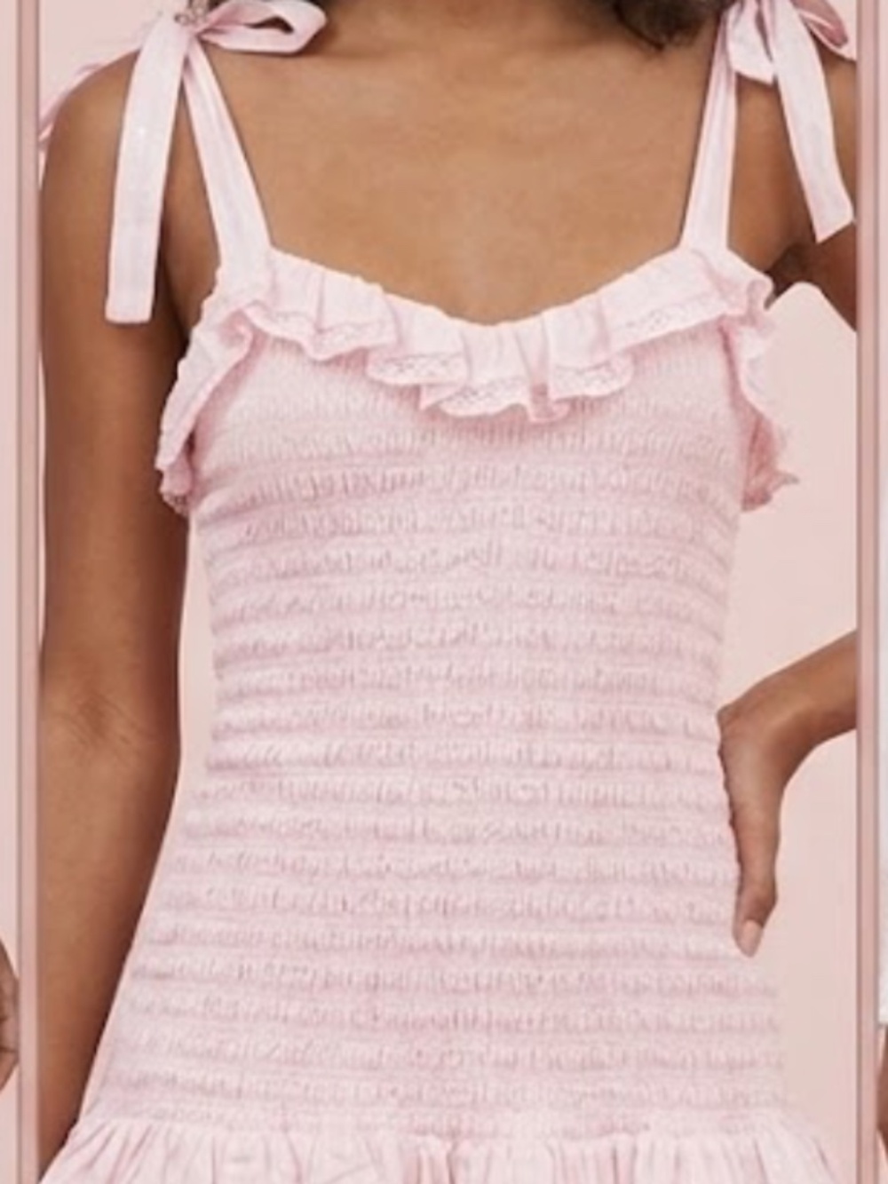 Rare! LoveShackFancy Women's size Small Sherina Cotton Mini Dress in Pink -S
